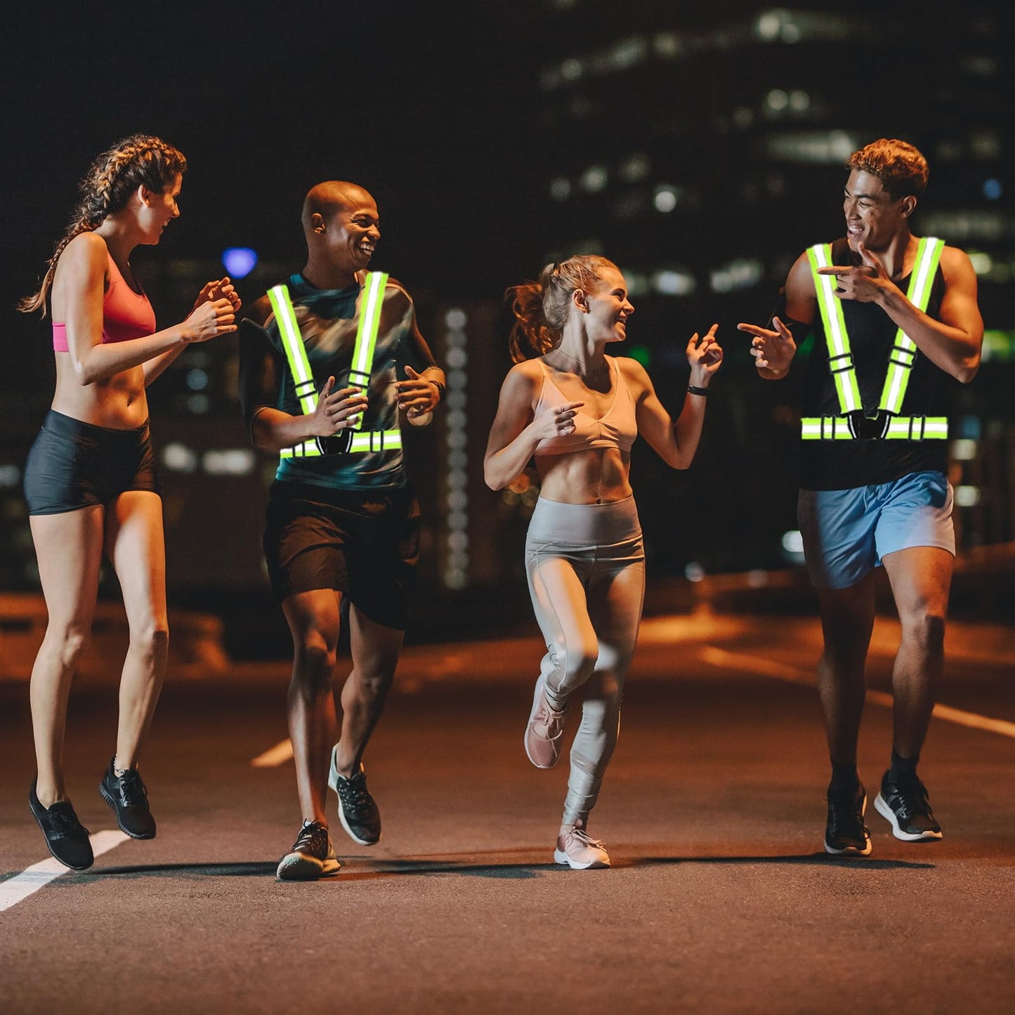 PATIKIL Reflective Safety Vest, 1 Pack Hi-Vis Safety Vests, Adjustable High Visibility Reflective Strips for Traffic Control Outdoor Jogging Cycling, Sky Blue