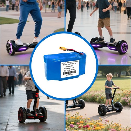 Haotermai 36V Hoverboard Battery Replacement, 4400mAh Rechargeable Li-ion Battery Pack for 36V Electric Scooters & Self-Balancing Boards - Compatible for Most Hoverboard Models Without Axle (10S2P)