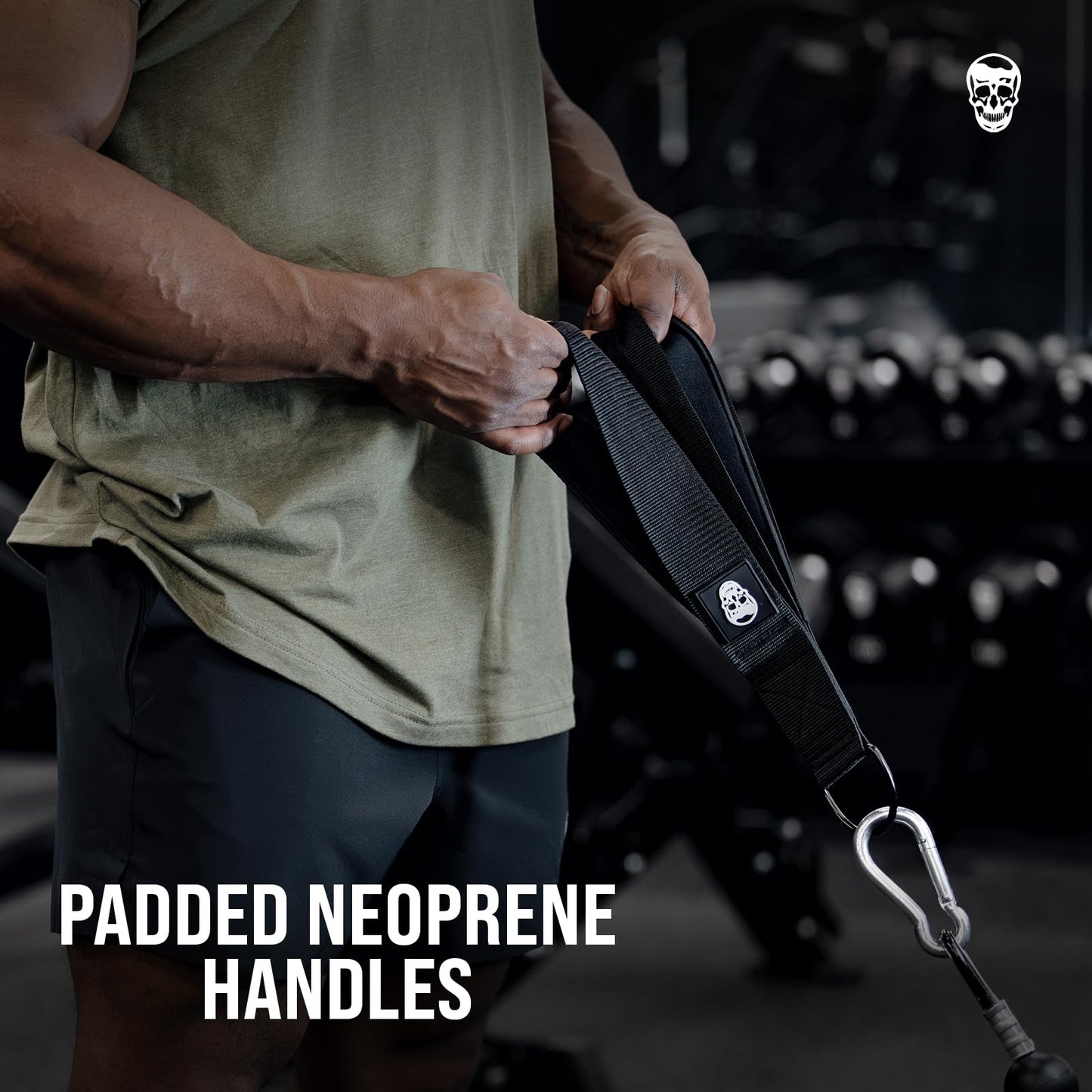 Gymreapers Tricep Rope Cable Attachment - Multi-Workout Tricep Pull Down Cable Attachment - Perfect Gym Cable Machine Attachment