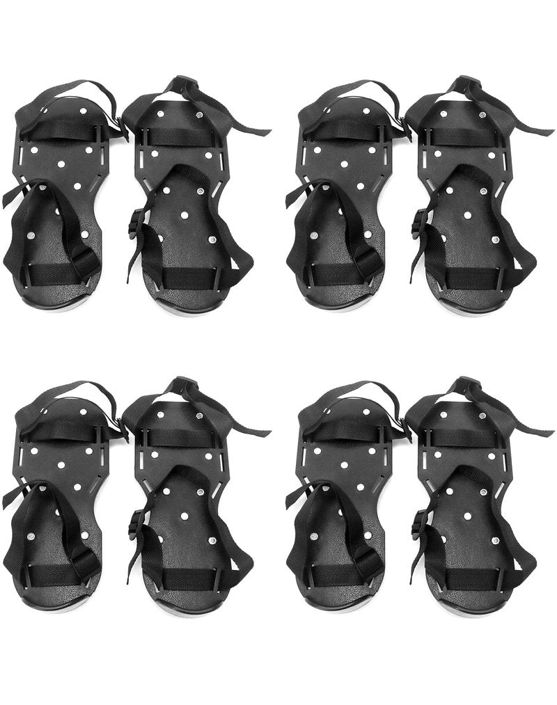 QWORK Epoxy Floor Spiked Shoes – 4 Pairs 1" Short Spikes for Coating, Overlay & Resin Application