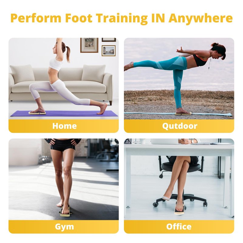 Frgofl Balance Board for Ankle Strengthening & Physical Therapy - Adjustable Single Leg Board for Recovery from Sprains, Plantar Fasciitis | Stability Trainer with Video Guide and Carry Bag