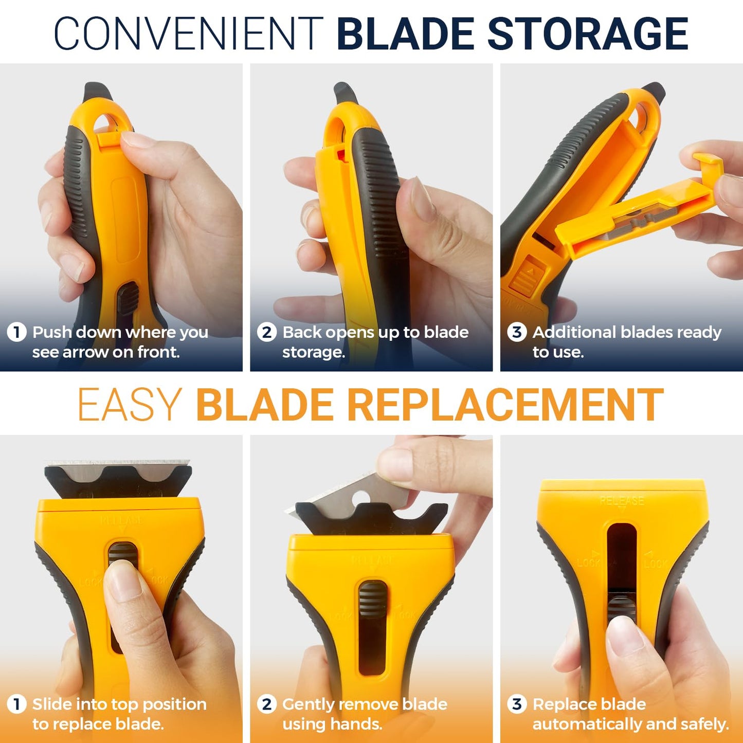 Razor Blade Scraper Tool With 15 Extra Blades - Razor Scraper Tool for Glass, Glass Stove Top Scraper, Scraper Tool Kitchen, Paint Scraper Tool, Glass Scraper, Window Scraper, Scraper For Cleaning