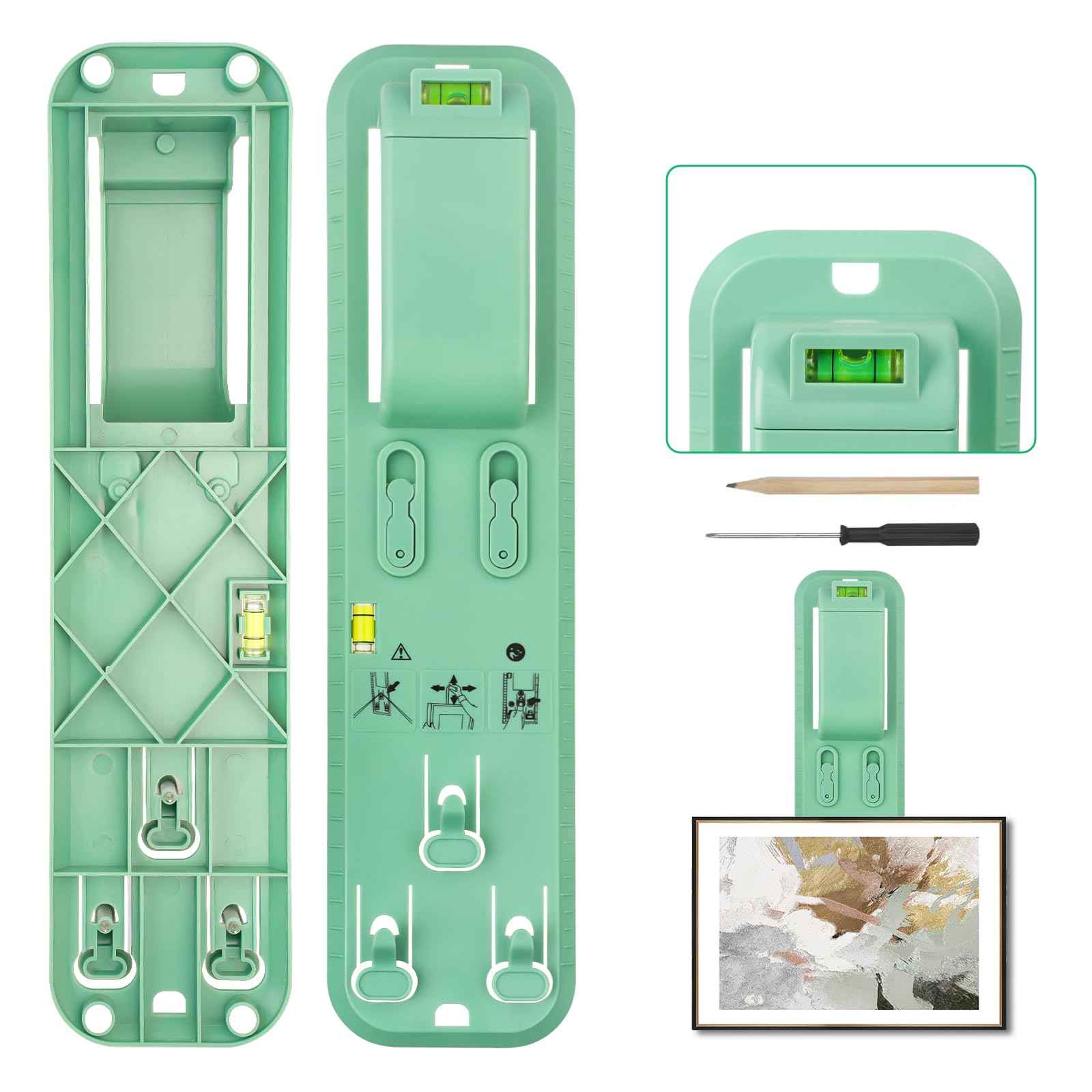 Picture Hanging Tool Kit Picture Hangers Wall Hanging kit Picture Frame Hanger Tool Level Heavy Duty Photo Hanger Wall Hanger Level