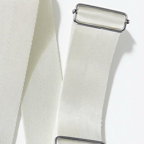 Heavy Duty Premium Tennis Net Center Strap Standard Nylon Net Adjuster with Metal Hook for Court Tennis Net Center Belt, White