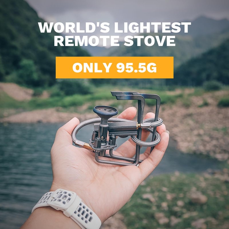 ‌Fire-Maple Petrel Titanium Ultralight Backpack Stove - World's Lightest Remote Stove (95.5g/3.4oz), 2.7kW/9213 BTU/h, Fast Boil, Ultra-Portable for Backpacking, Fast-Packing & Minimalist Camping