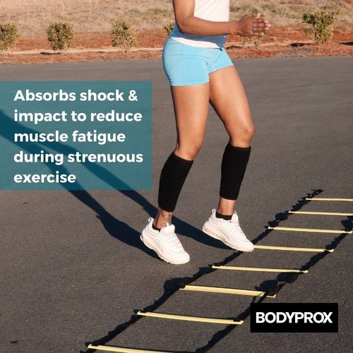 Bodyprox Calf Support Brace - Adjustable Compression Shin Splint Wrap | 2 Pack for Enhanced Comfort