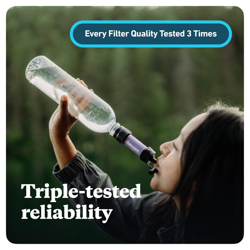 Sawyer Products SP340 Mini Water Filtration System, Filter and Cleaning Plunger only, Single, Teal