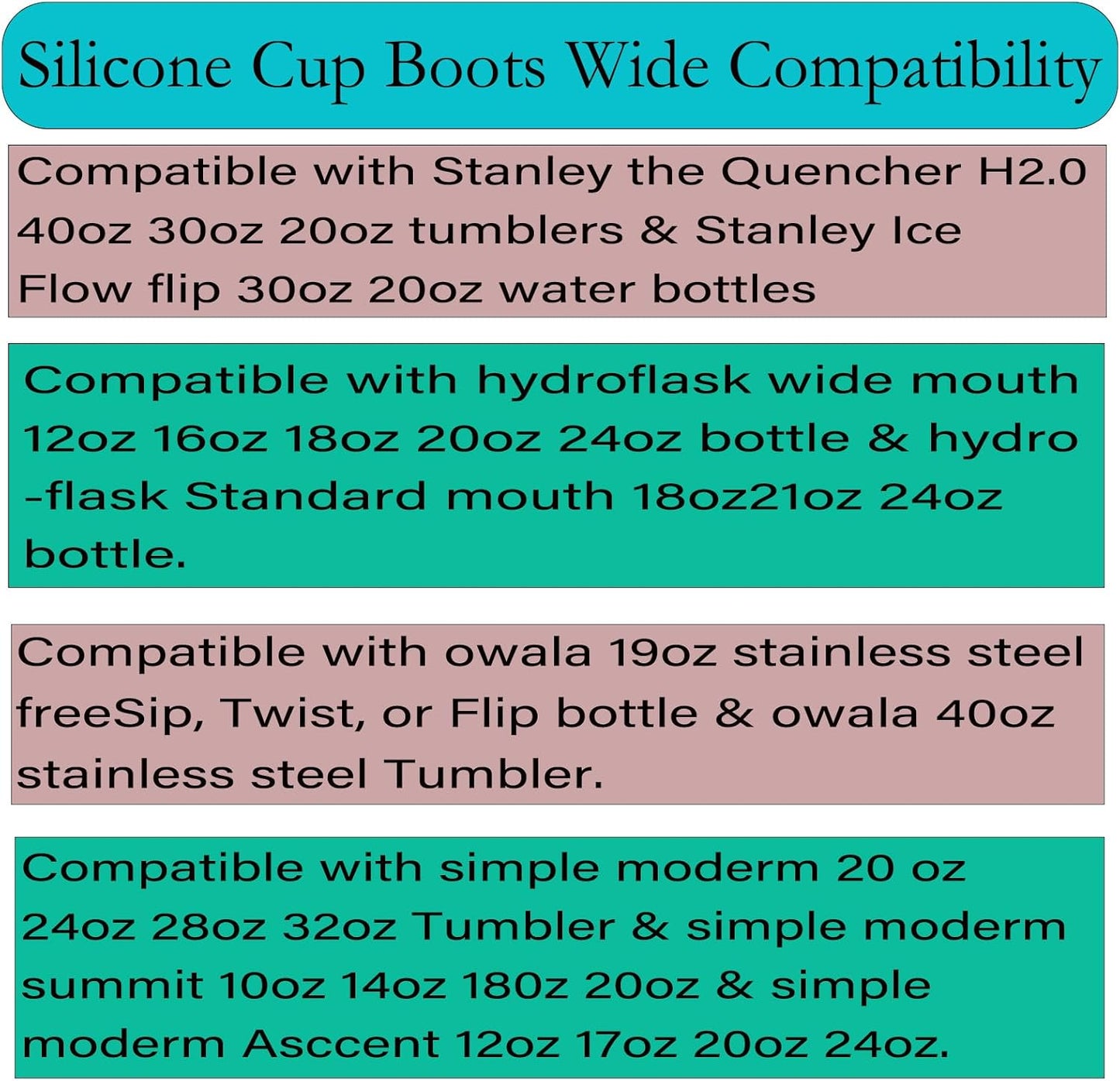 Skiennix Silicone Boot - Durable Cup Boots for Stanley 40oz, 30oz, 20oz Tumblers | Black Accessory