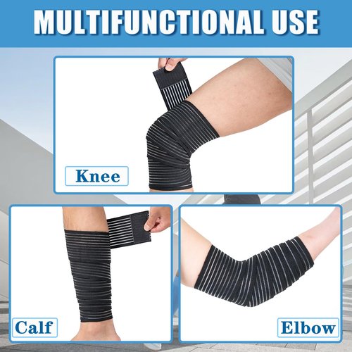 Zuscot 2 Pcs Hamstring & Thigh Compression Wraps, Adjustable Thigh Compression Braces, Quad Support for Men and Women, Versatile Compression Bandages for Knee, Calf, Arm