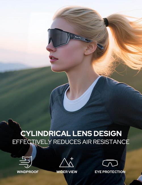 Rayli.Dar Polarized Sports Sunglasses for Men & Women UV400 TAC HD Lenses, Ultra Light TR90 Frame, Adjustable Nose Pads, Anti-Fog Cycling Running Fishing Baseball Driving Glasses
