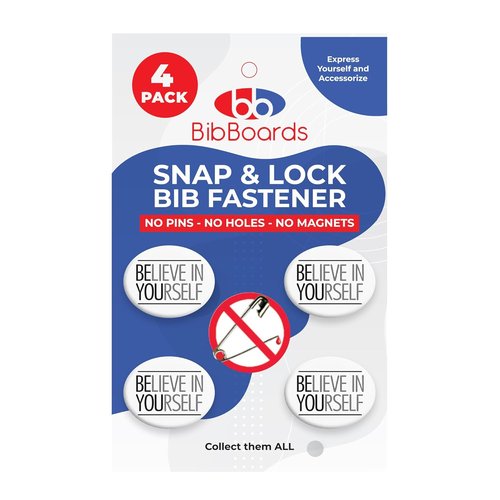 bibSNAPS Race Bib Clips - Secure Fasteners for Running, Marathon & Cycling Events | Non-Magnetic, Easy to Use (4pcs)