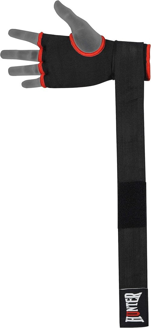 HUNTER Gel Padded Inner Gloves - Quick Elastic Hand Wraps for Boxing & MMA | Unisex Knuckle Protector (Pair)