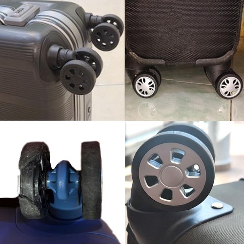 4PC Suitcase Replacement Wheels 2in Spinner Wheel Rubber Mute Flexible Smooth for Damaged Luggage Trolley Caster Repair