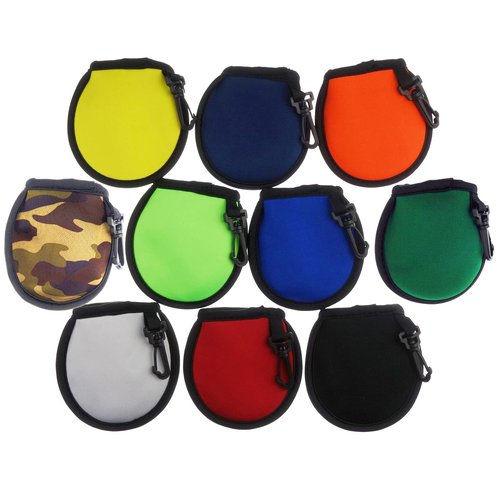 Zelerdo 10 Pack Portable Pocket Golf Ball Washer Golf Ball Cleaner Pouch