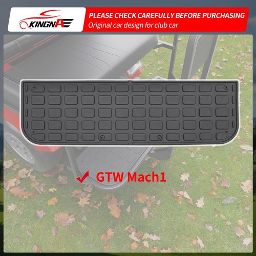 Kingna Floor Mats Compatible with GTW Mach1 Golf Cart TPE All Weather Rear Foot Platform Back Step Rear Step Accessories