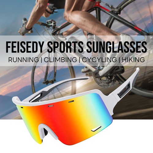 FEISEDY Sports Sunglasses Cycling Glasses Baseball Glasses for Youth Teens UV400 Protection B2974