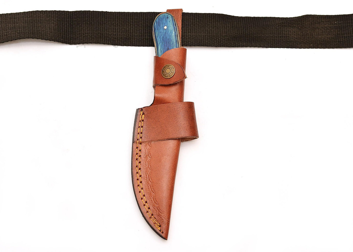 Hunting Hunts Handmade Genuine Cowhide Leather Knife Sheath, Horizontal Compact Carry, Heavy Duty Universal Cover, 9.5 x 5.5 x 1.75 inches (Brown, 5-Inches)
