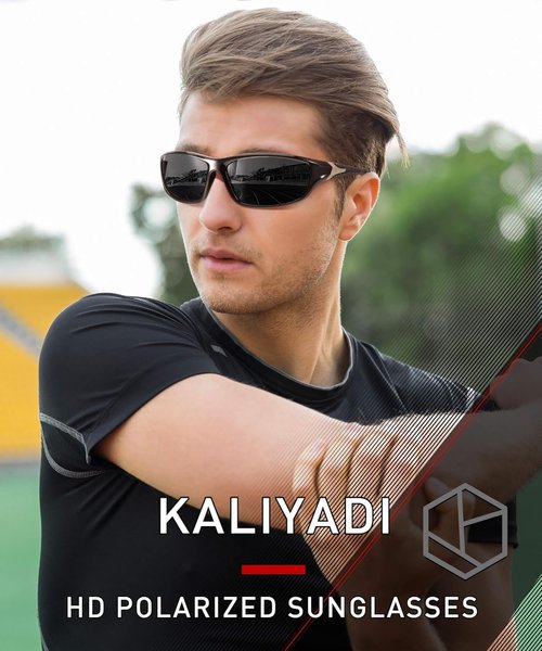 KALIYADI Polarized Sunglasses - UV Protection for Men | 4-Pack Sports Sunglasses for Fishing & Cycling
