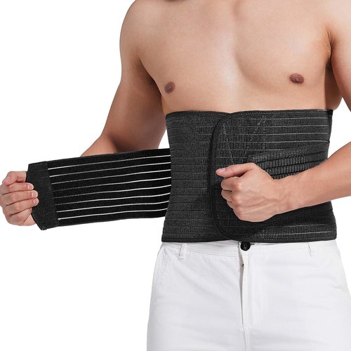 Men’s Abdominal Binder for Post Surgery Recovery – Adjustable Compression Support Belt for Hernia Repair, Abdominal Surgery & Core Stability