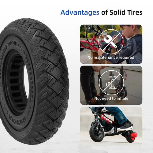 ulip 200 x 50 Solid Scooter Tire For Razor E100 E125 E150 E175 E200 E200S E225 Electric Scooter 8.0 * 2.0 Scooter Wheel