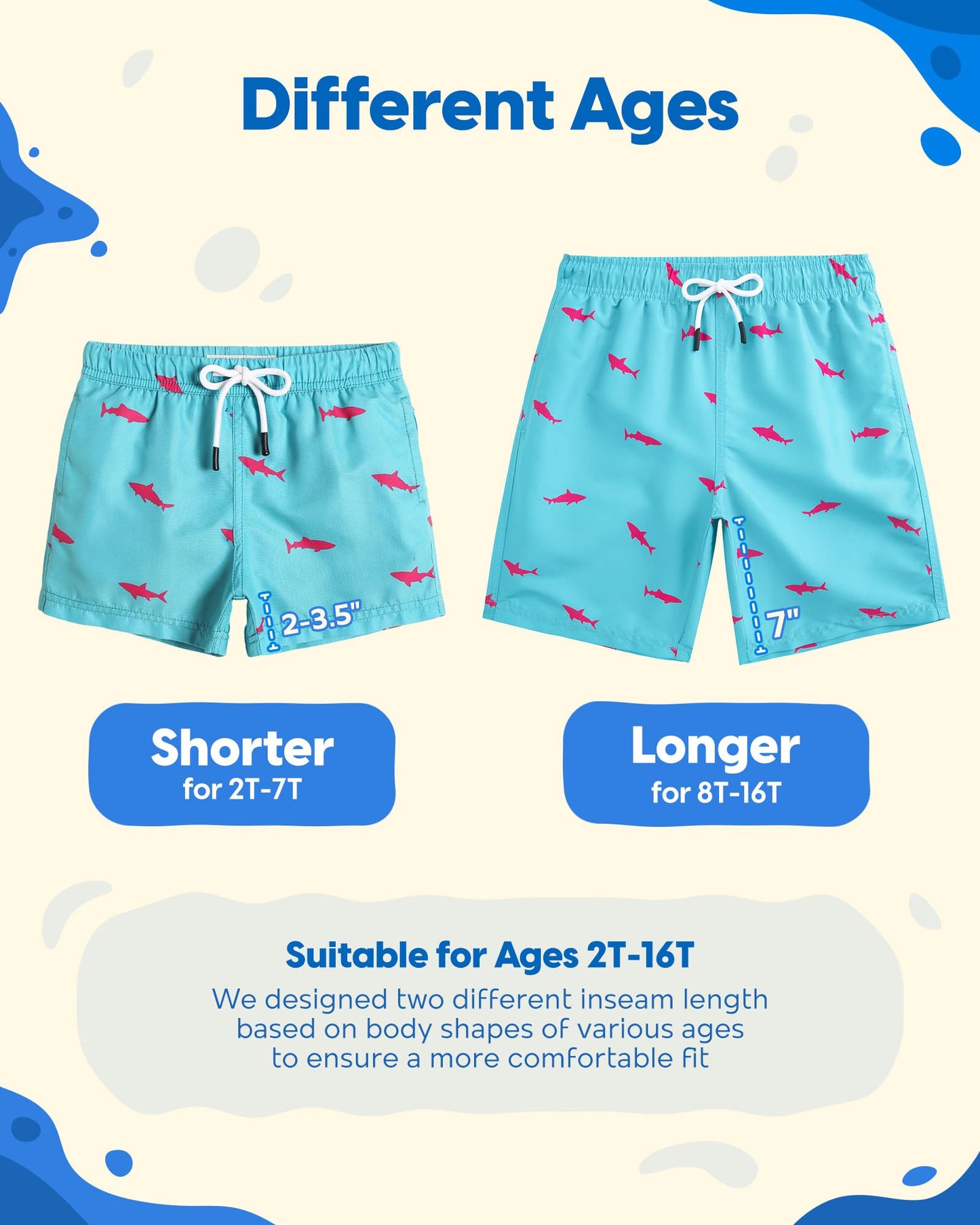 maamgic Boys Swim Trunks Toddler Swim Shorts Little Boys Bathing Suit Swimsuit Toddler Boy Swimwear Flag Blue 5-6 Years