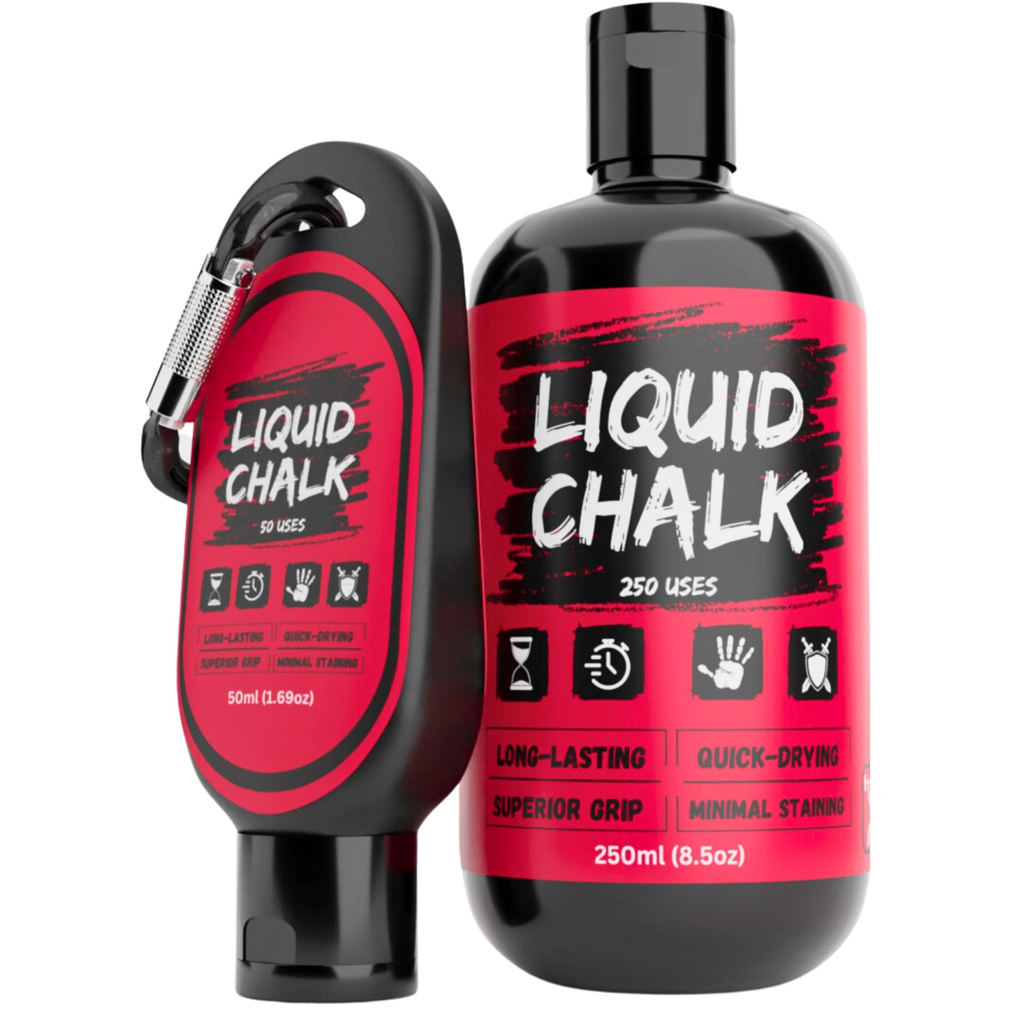Sincere Gear PowerGrip Liquid Chalk Kit Gym Chalk for Weight Lifting, Rock Climbing, Pole Grip, Bouldering, Powerlifting, Ball, Gymnastics, Sports, and Workout- Cheer (250ml + 50ml Kit)