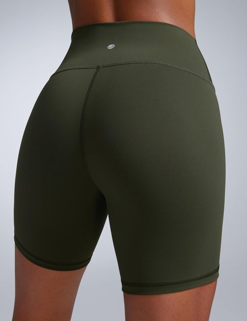 CRZ YOGA Biker Shorts - High Waisted Butterbreeze Athletic Wear for Gym & Yoga | 6'' Tummy Control