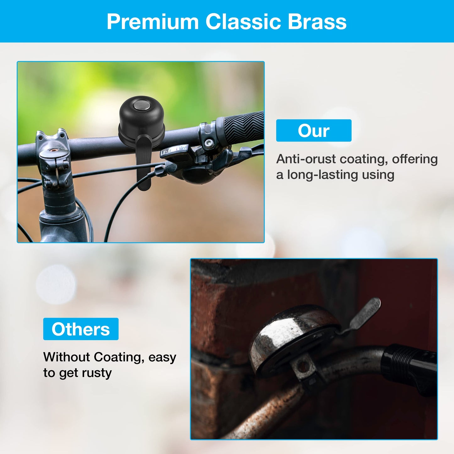 Hidden Design AirTag Bike Bell with Loud Sound and Water-Resistant Holder - Premium Quality, Lightweight, and Easy to Install - Enhance Safety and Track Your Bike with Ease!