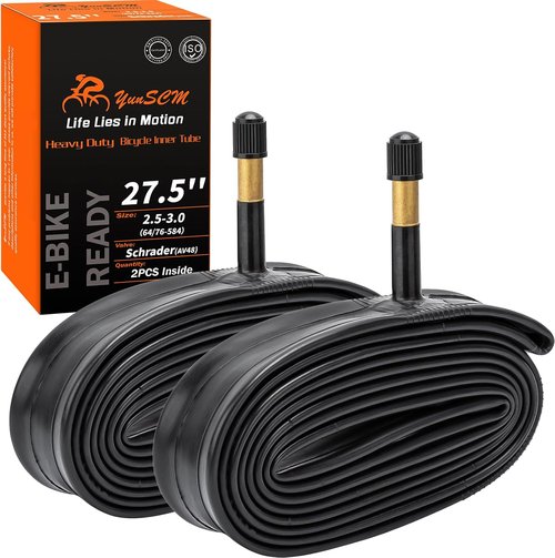 Heavy Duty Bike Tire Tubes by [Brand Name] - 27.5" AV48MM Schrader Valve | Compatible with 27.5x1.75-2.4 MTB