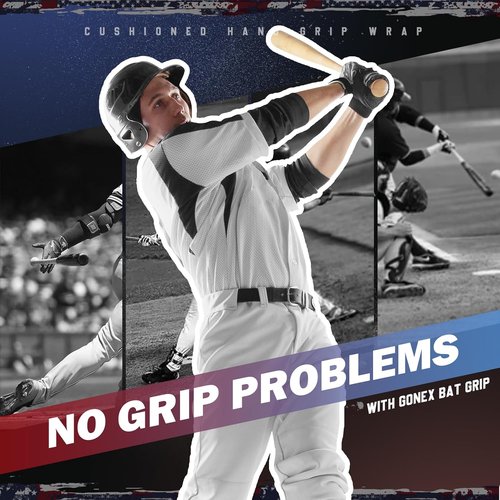 Gonex Baseball Bat Grip Tape - Pro Feel 1.1mm Full Adhesive | 40.16'' - Available in 1 or 2 Packs