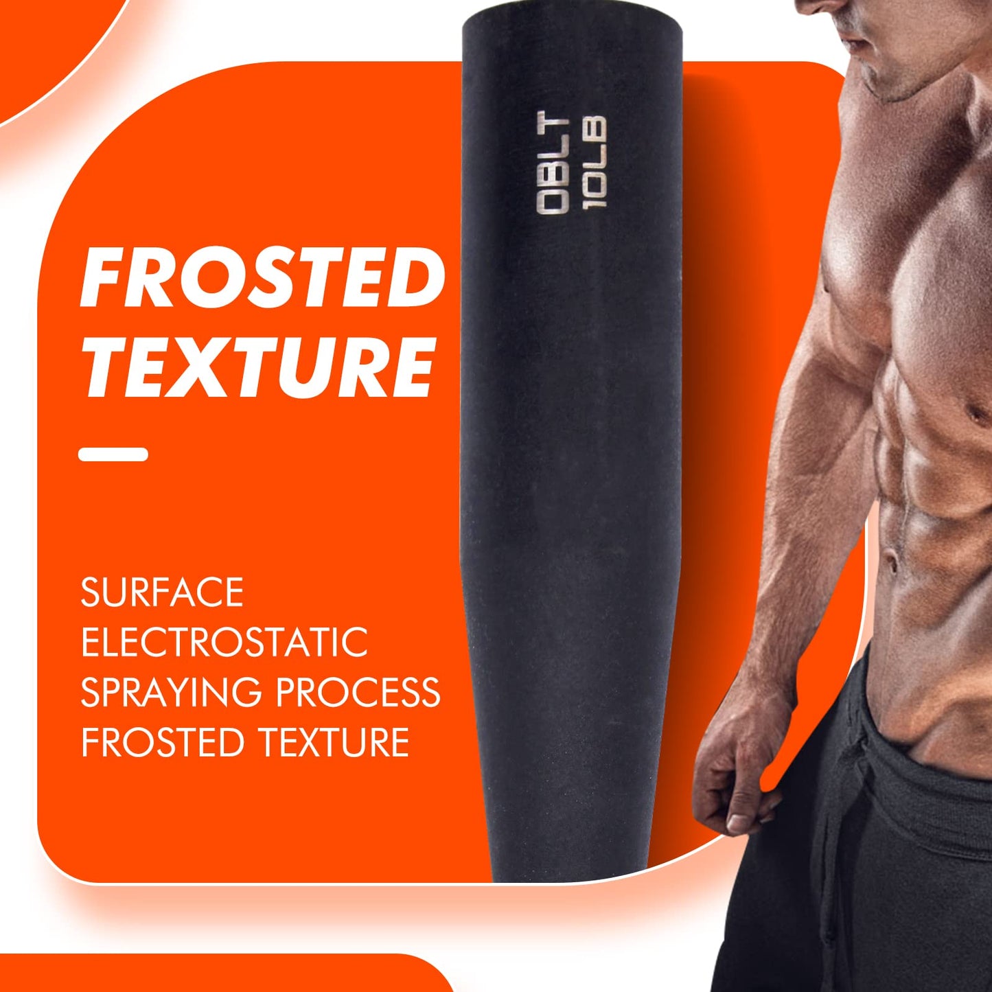 OBLT FIT Indian Clubs for Training- 5LB 10LB 15LB Club Bell for Fitness, Steel Club for Exercise, Steel Macebell for Functional Grip Strength Training (10)