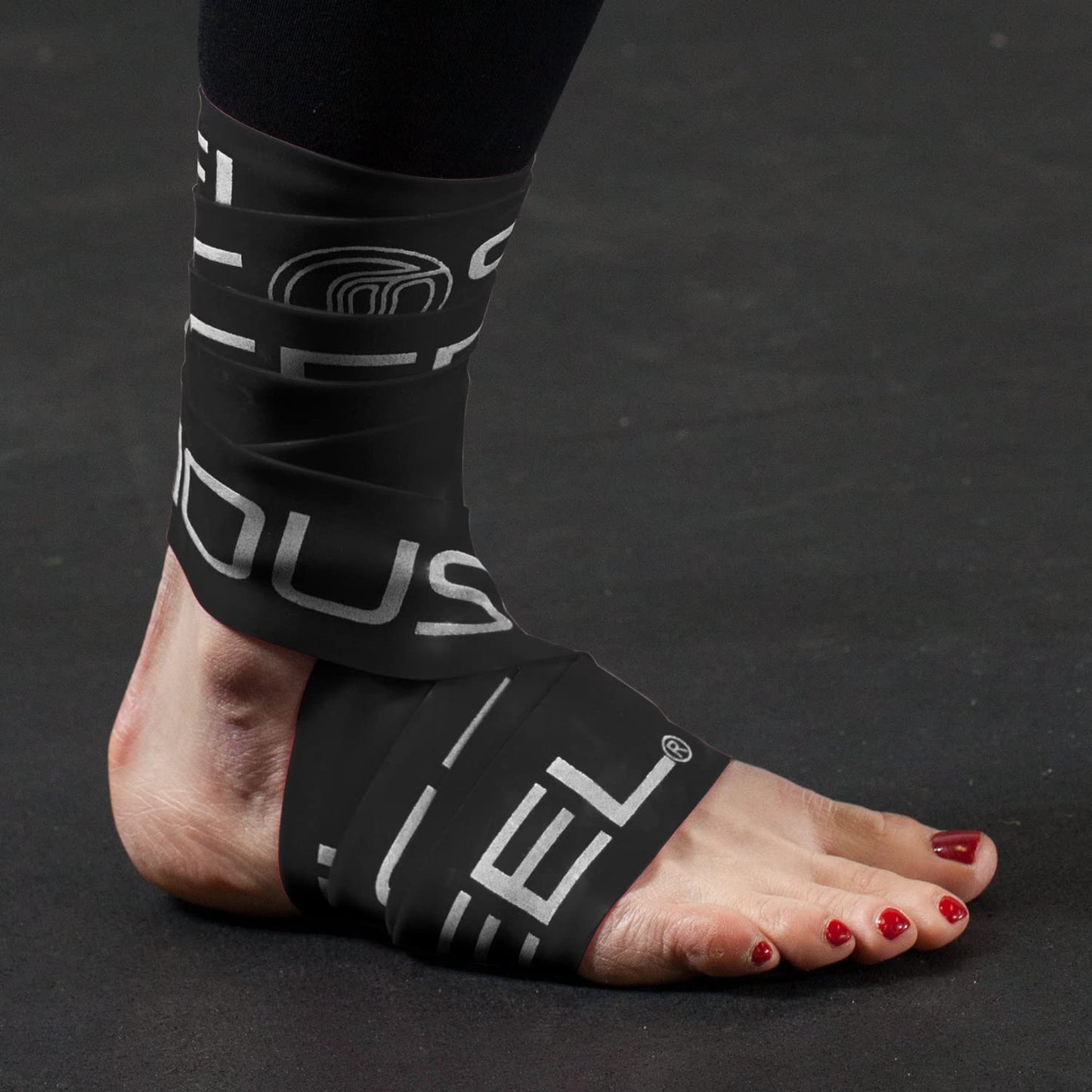 Serious Steel Fitness Black Mobility & Recovery (Floss) Bands Compression Tack & Flossing (Heavy: .051" X 2" x 7')