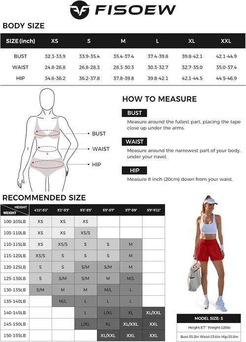 Fisoew Women's High-Waisted Workout Gym Shorts - Lightweight & Pleated Active Running Shorts
