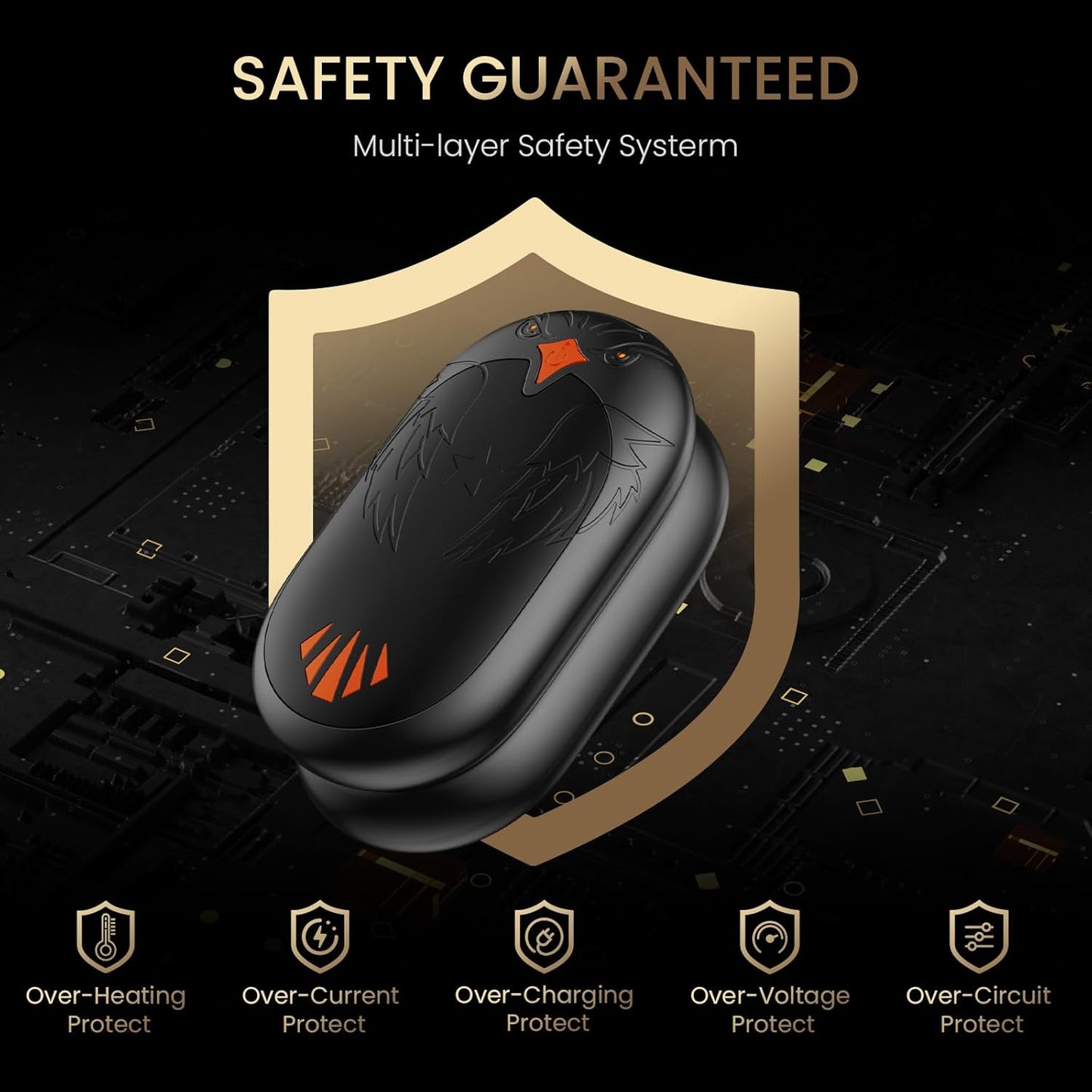 Skiennix Magnetic Hand Warmers - Rechargeable Ergonomic Electric Design | Up to 24 Hours of Warmth, Pocket Size