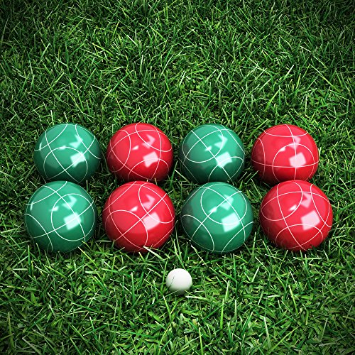 Outdoor Bocce Ball Set with Carrying Case - Lawn & Beach Game for Adults & Kids