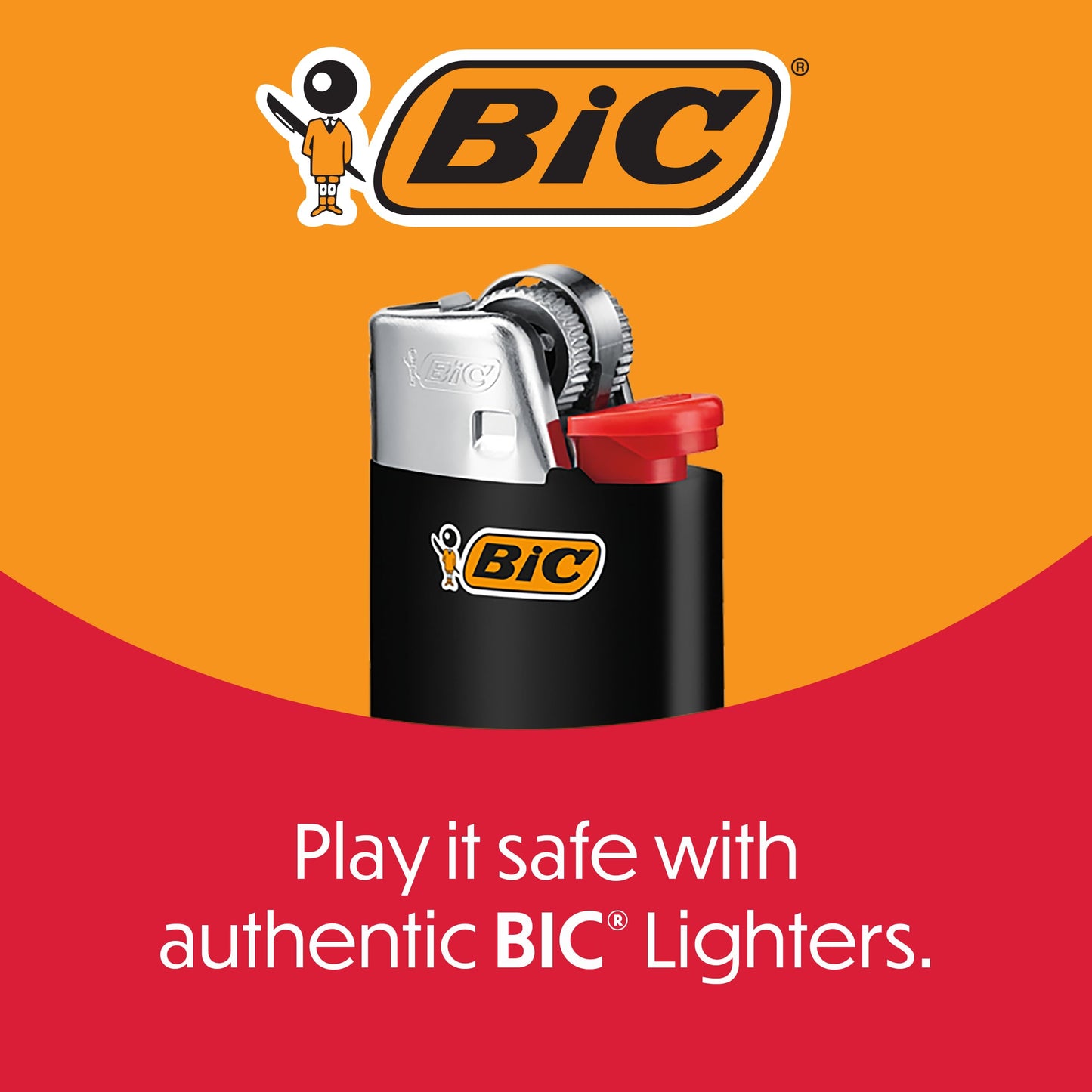 BIC Classic Maxi Pocket Lighter, Red, 12-Pack (Packaging May Vary)