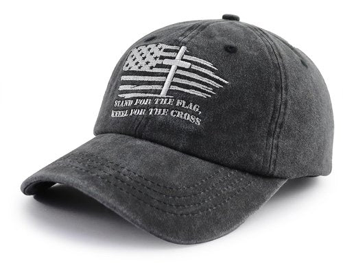 Christian Gifts for Men, Faith Over Fear Veterans Baseball Cap, Jesus Cross Hat, Father's Day Retirement Christmas Birthday Gifts for Dad Papa Uncle