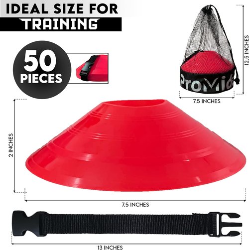 Disc Soccer Cones by [Brand Name] - 200 Small Flexible Training Cones for Soccer, Basketball & Football Drills