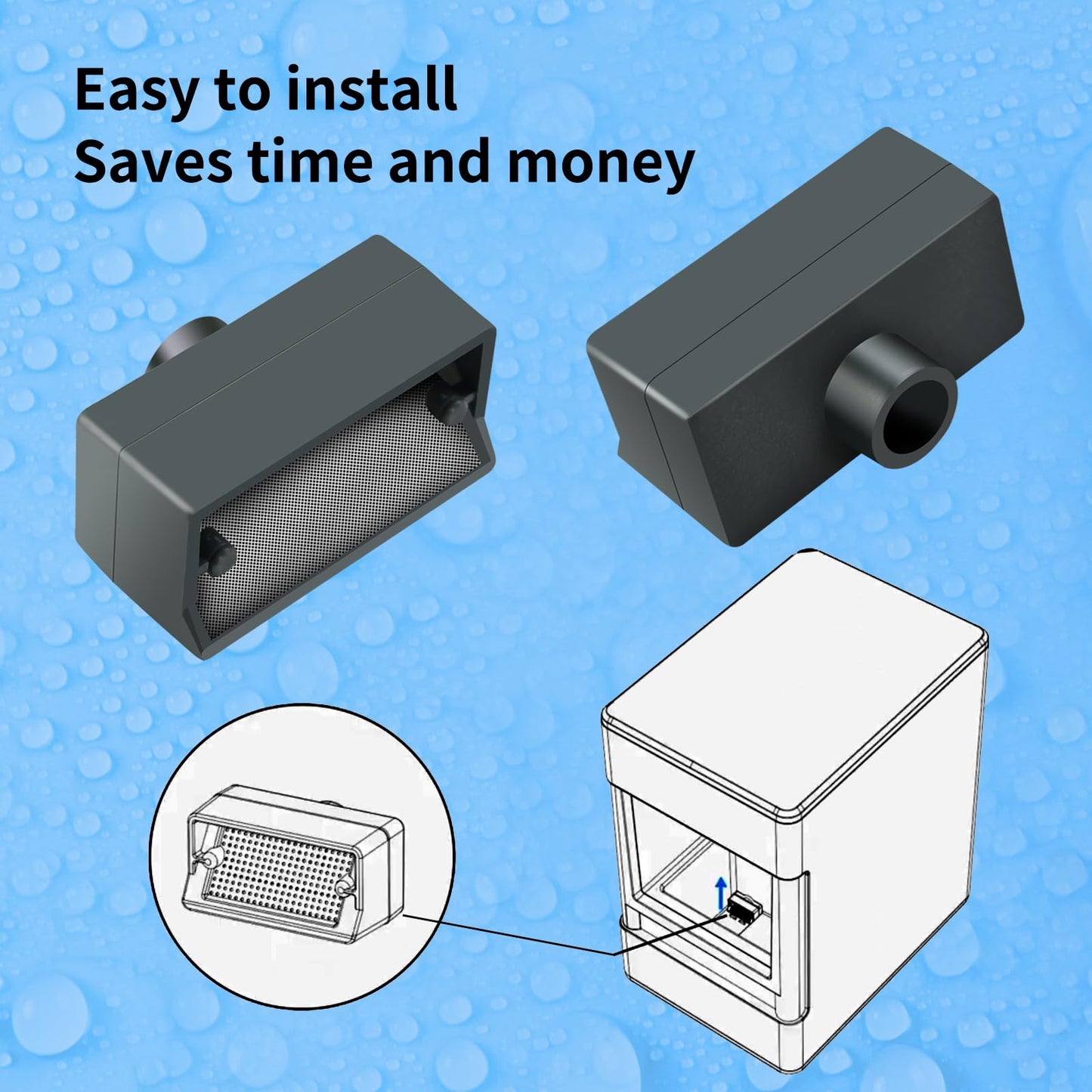 3 Pack Filter Piece Replacement Part Compatible with GE Profile Opal 1.0 Ice Maker and Opal 2.0 Ice Maker Water Filter Screen, Ice Machine Mesh Screen Fit OPAL01GENSS,OPAL01GENKT, XPIO23SCSS Etc