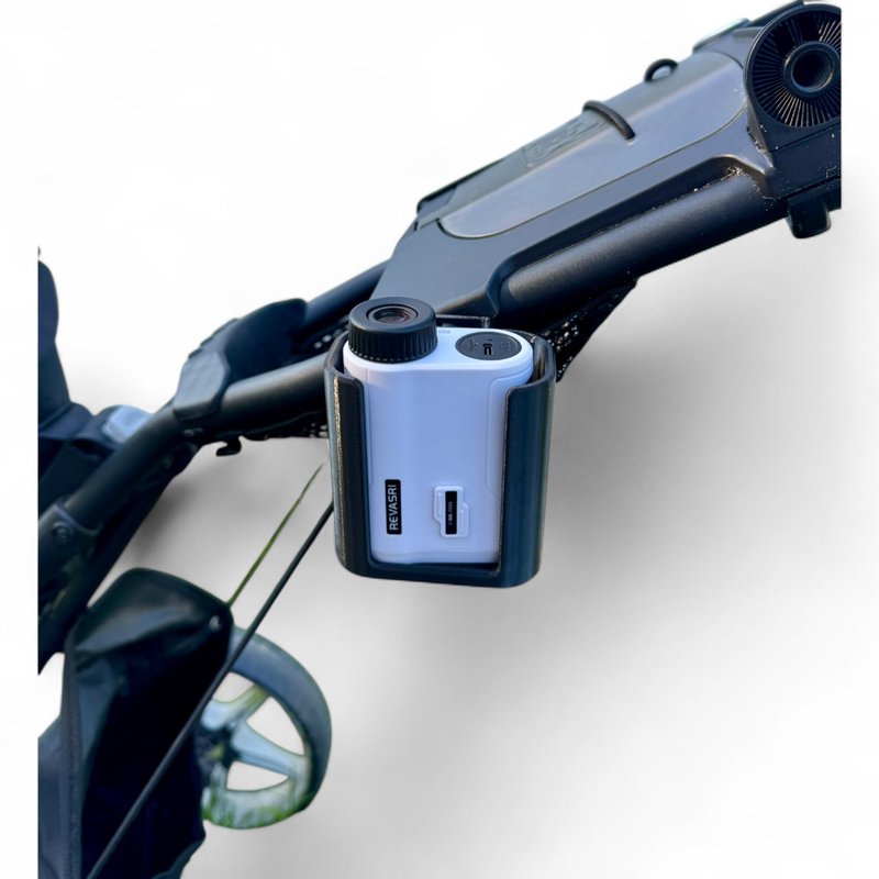 Designs By Brodhead LLC RangeLock NEW Golf Push Cart Range Finder Holder – Mount for CaddyTek and Other Golf Push Carts (Black)