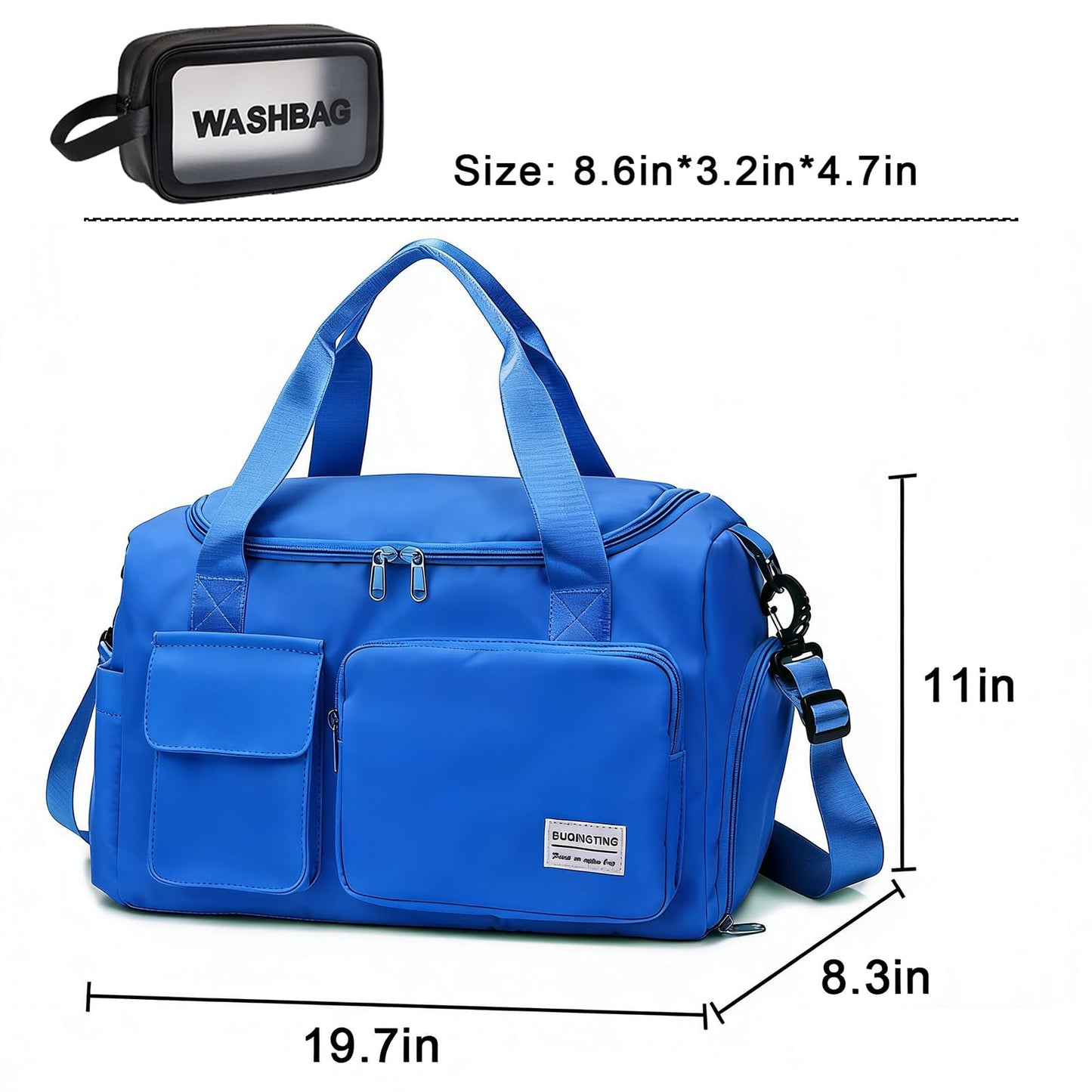 Small Gym Bag for Women, Travel Duffle Bag Carry On Weekender Bag with Shoe Compartment