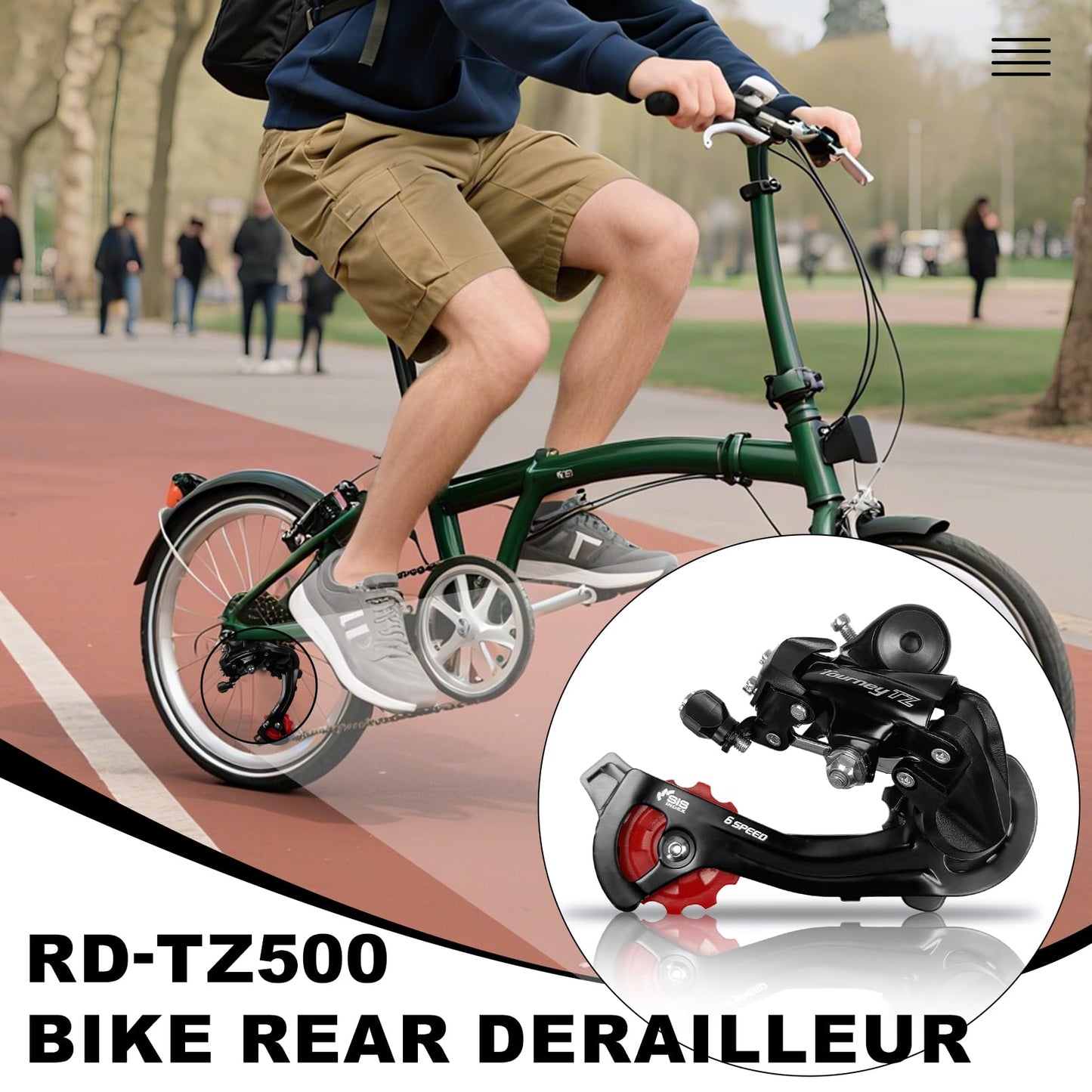 Bike Rear Derailleur RD-TZ500 6/7 Speed Derailleur Direct Mount Derailleur for Mountain Bike Road Bike