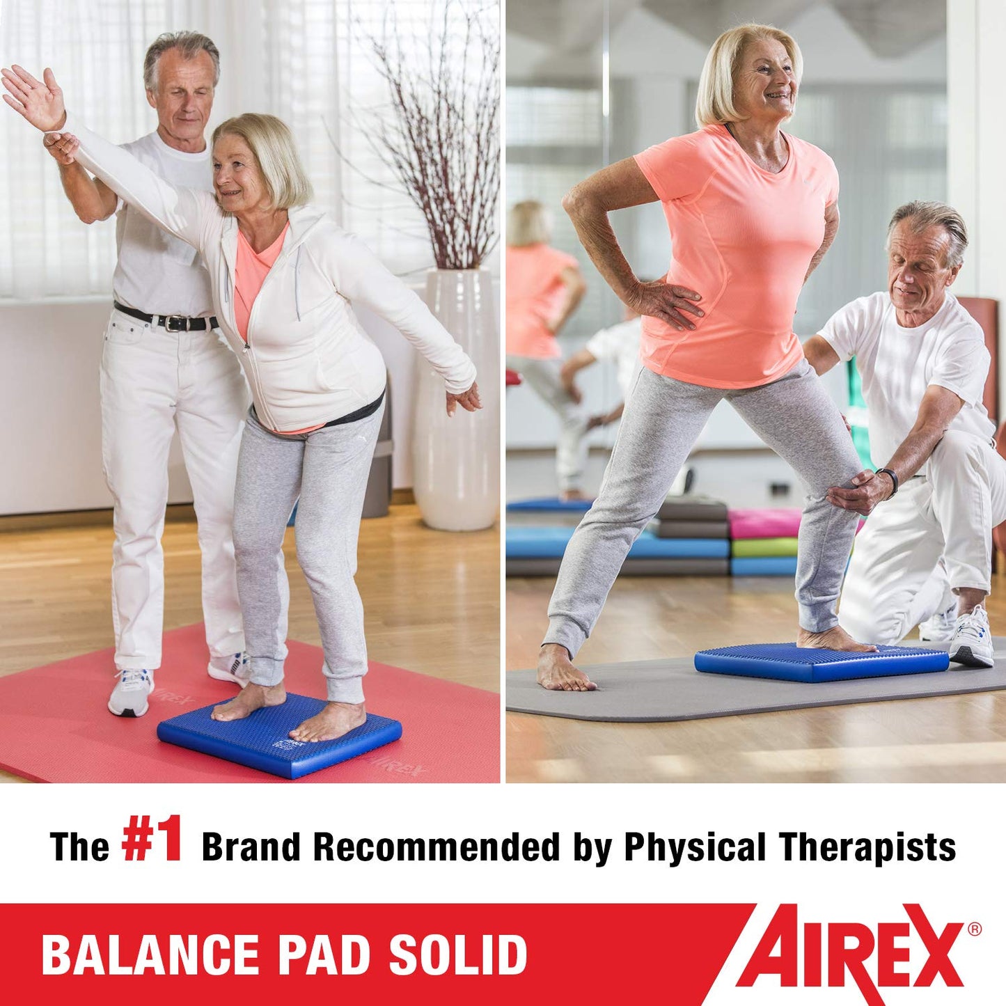 "Airex 30-1912 Balance-Pad Solid, 18"" x 16"" x 2""", blue