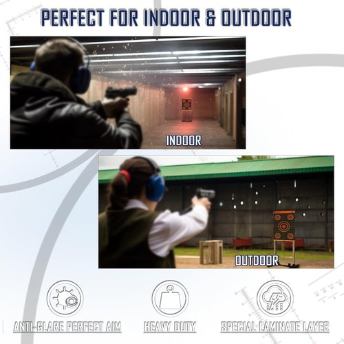 KNINE OUTDOORS Shooting Paper Targets - 12x18 Inch Bulk Pack for Handguns, Pistols & Rifles | Axis Design