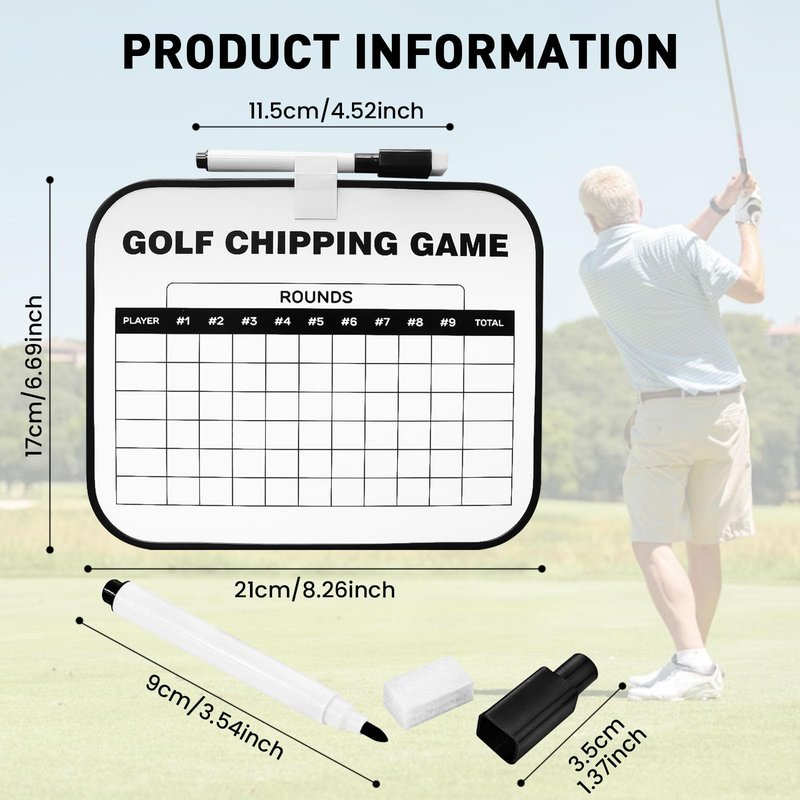 VEASAERS Golf Scorecard Board Erasable with 1 Free Pen, Plastic Write on Whiteboard Dry Erase Score Card Holder Accessories Gift for Men Women Golfer (2 Pack Whiteboard)