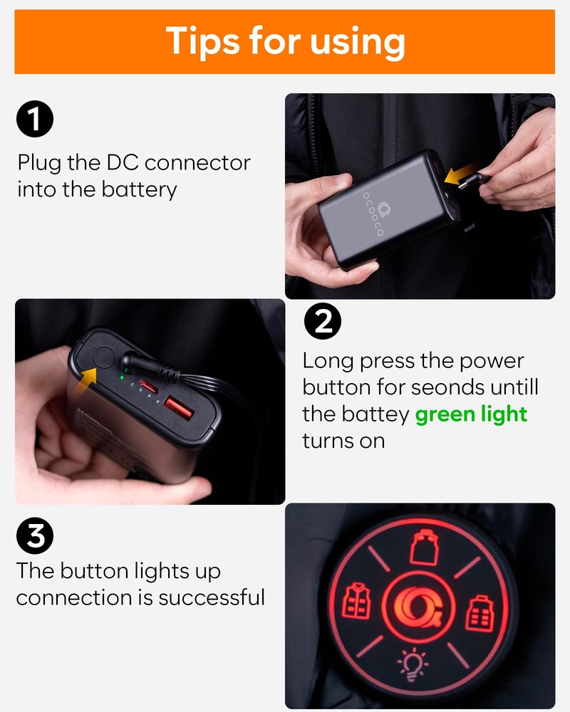 OCQOCQ Heated Vest for Women with 16000mAh Light Weight 15 Heating Zone Electric Heating Vest