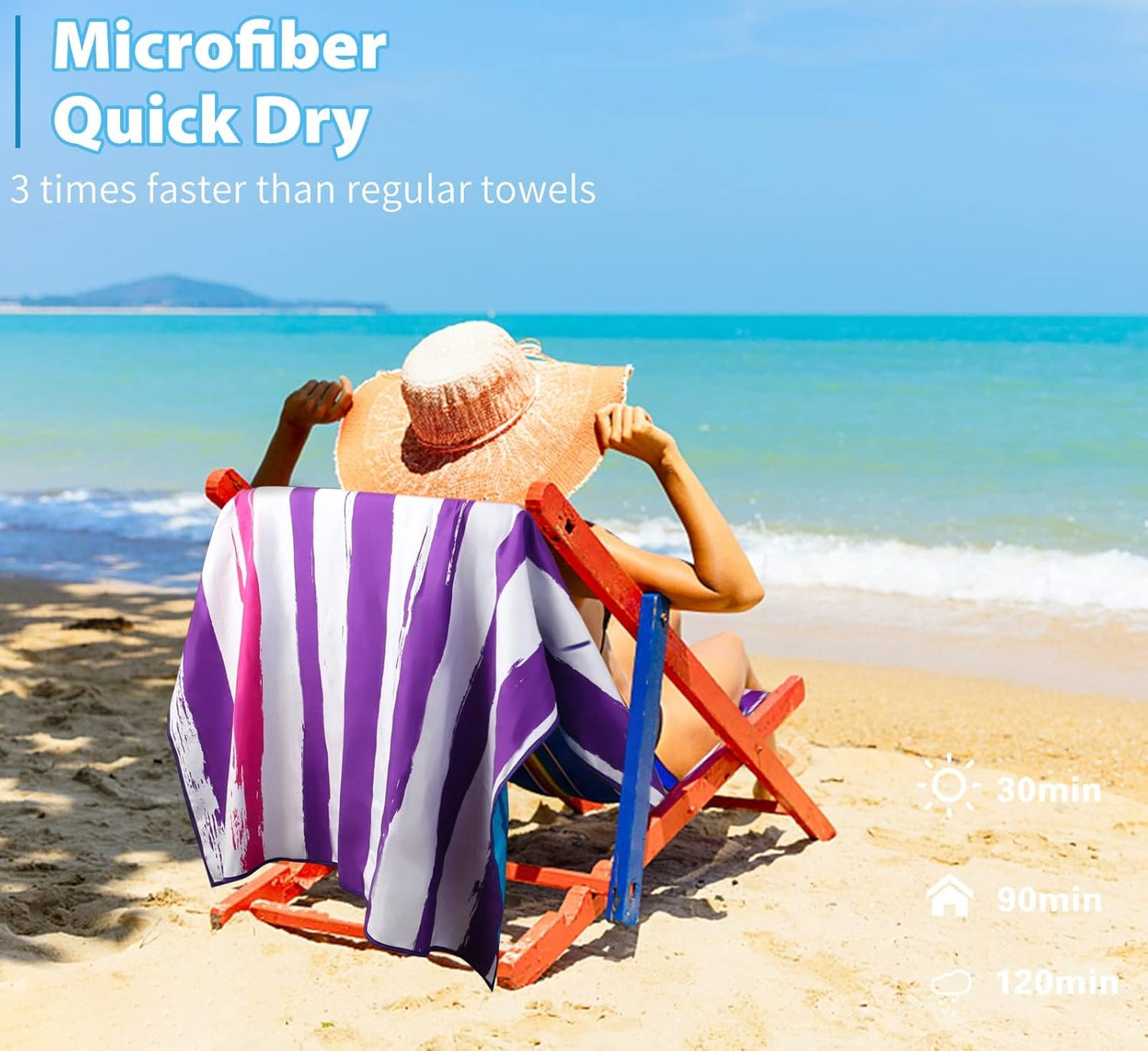 Skiennix Oversized Microfiber Beach Towels - XL Lightweight & Sand-Free | 71"x32" - Perfect for Travel & Yoga