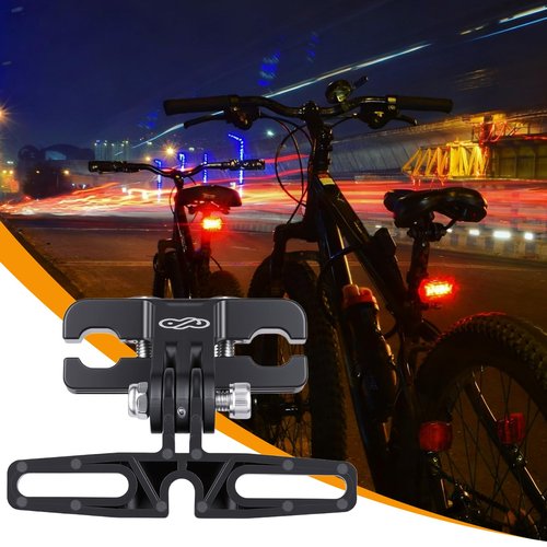 Electric Tail Light Bracket, Sports Camera Mount, ABS Stainless Steel, Safety Attachment, Bicycle Camera Holder for Cycling Enthusiasts