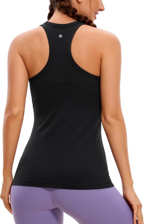 CRZ YOGA Women's Butterluxe High Neck Racerback Workout Tank | Sleeveless Gym & Yoga Top