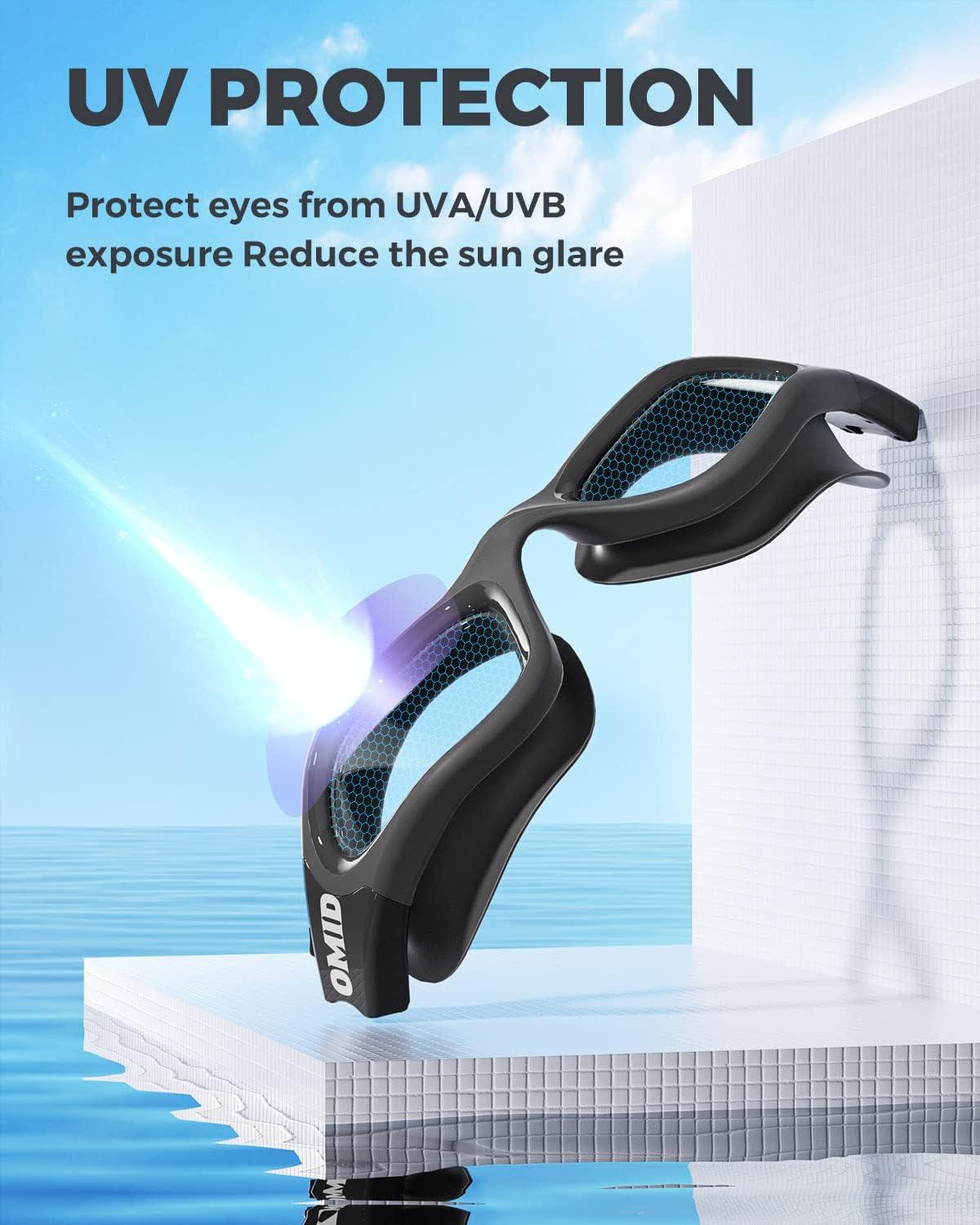 OMID Swim Goggles - P2 Lite Comfortable Anti-Fog Design for Men, Women & Youth | Perfect for Swimming